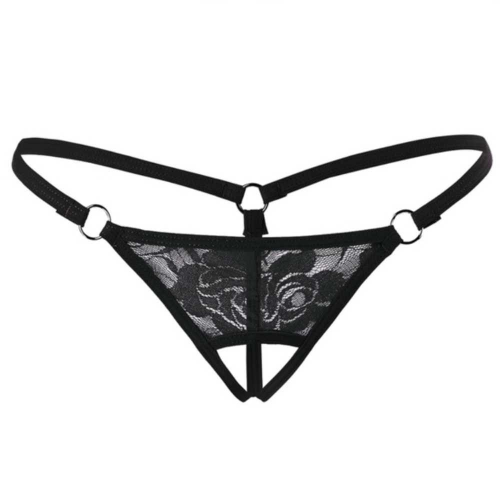 Floral Lace Crotchless G String, Micro Bikini, Deluxe T back ** 26" to 40" Waist